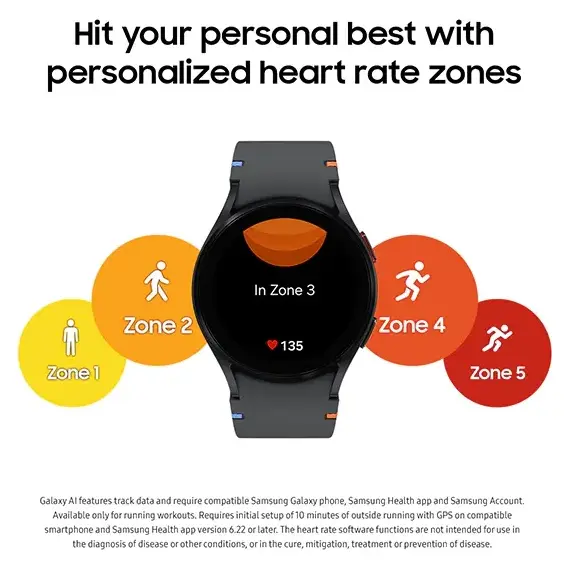 Samsung Galaxy Watch FE • 40 мм • Black • Bluetooth / Wi-Fi, Размер: 40 мм, Цвет: Black, Цвет ремешка: Black, Подключение часов: Bluetooth / Wi-Fi, изображение 6