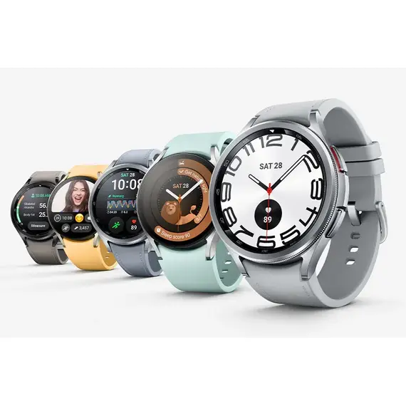 Samsung Galaxy Watch6 Classic • 43 мм • Silver • Bluetooth / Wi-Fi, Размер: 43 мм, Цвет: Silver, Тип ремешка: Sport, Цвет ремешка: Silver, Размер ремешка: S/M, Подключение часов: Bluetooth / Wi-Fi, изображение 4