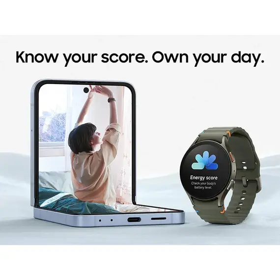 Samsung Galaxy Watch7 • 44 мм • Silver • Bluetooth / Wi-Fi, Размер: 44 мм, Цвет: Silver, Тип ремешка: Athleisure, Цвет ремешка: Cream, Размер ремешка: S/M, Подключение часов: Bluetooth / Wi-Fi, изображение 8