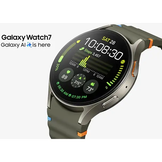 Samsung Galaxy Watch7 • 44 мм • Silver • Bluetooth / Wi-Fi + 4G LTE, Размер: 44 мм, Цвет: Silver, Тип ремешка: Athleisure, Цвет ремешка: Cream, Размер ремешка: S/M, Подключение часов: Bluetooth / Wi-Fi + 4G LTE, изображение 11