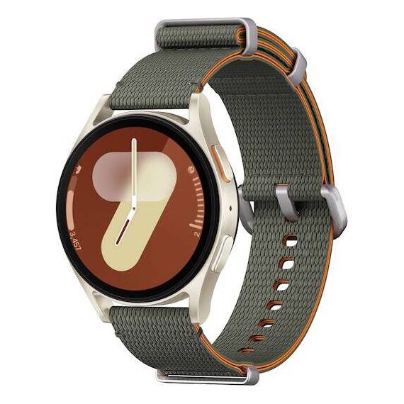 Samsung Galaxy Watch7 • 40 мм • Cream • Bluetooth / Wi-Fi + 4G LTE, Размер: 40 мм, Цвет: Cream, Тип ремешка: Athleisure, Цвет ремешка: Green, Размер ремешка: S/M, Подключение часов: Bluetooth / Wi-Fi + 4G LTE