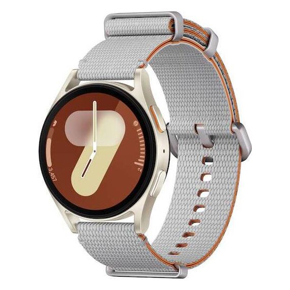 Samsung Galaxy Watch7 • 40 мм • Cream • Bluetooth / Wi-Fi, Размер: 40 мм, Цвет: Cream, Тип ремешка: Athleisure, Цвет ремешка: Silver, Размер ремешка: M/L, Подключение часов: Bluetooth / Wi-Fi