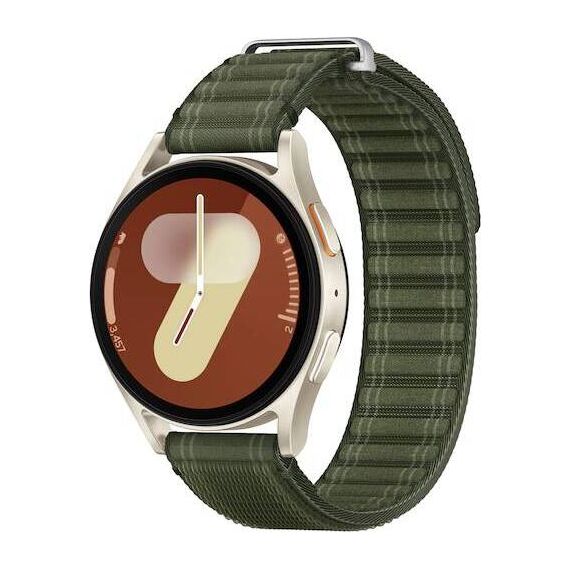 Samsung Galaxy Watch7 • 40 мм • Cream • Bluetooth / Wi-Fi, Размер: 40 мм, Цвет: Cream, Тип ремешка: Fabric, Цвет ремешка: Green, Размер ремешка: S/M, Подключение часов: Bluetooth / Wi-Fi