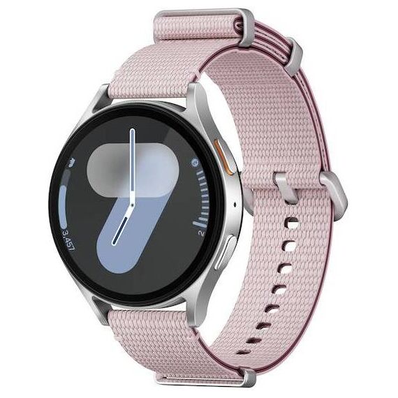 Samsung Galaxy Watch7 • 44 мм • Silver • Bluetooth / Wi-Fi, Размер: 44 мм, Цвет: Silver, Тип ремешка: Athleisure, Цвет ремешка: Pink, Размер ремешка: S/M, Подключение часов: Bluetooth / Wi-Fi