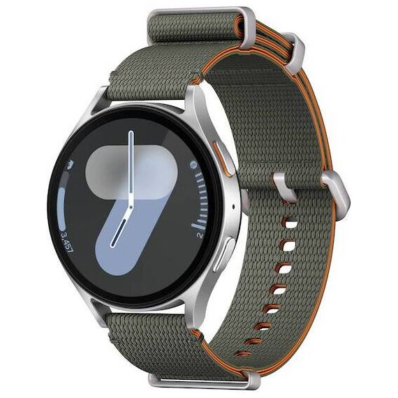Samsung Galaxy Watch7 • 44 мм • Silver • Bluetooth / Wi-Fi, Размер: 44 мм, Цвет: Silver, Тип ремешка: Athleisure, Цвет ремешка: Green, Размер ремешка: M/L, Подключение часов: Bluetooth / Wi-Fi