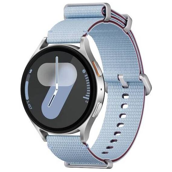 Samsung Galaxy Watch7 • 44 мм • Silver • Bluetooth / Wi-Fi, Размер: 44 мм, Цвет: Silver, Тип ремешка: Athleisure, Цвет ремешка: Sky Blue, Размер ремешка: M/L, Подключение часов: Bluetooth / Wi-Fi