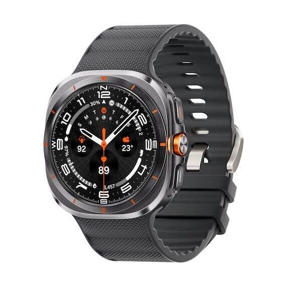 Samsung Galaxy Watch Ultra • 47 мм • Titanium Gray, Размер: 47 мм, Цвет: Titanium Gray, Тип ремешка: Peakform, Цвет ремешка: Dark Gray, Размер ремешка: M/L
