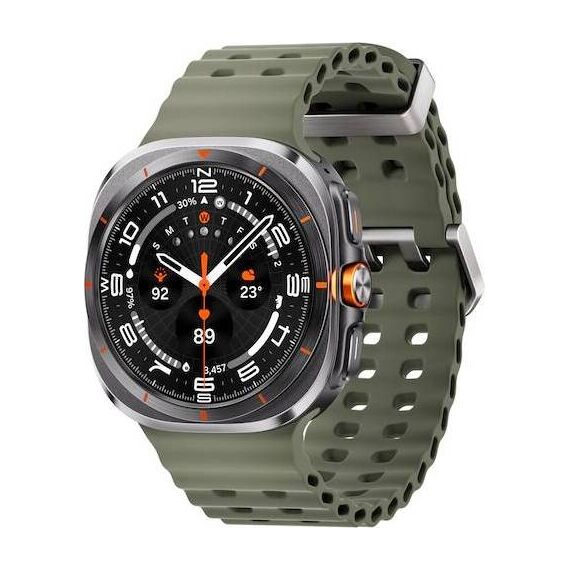 Samsung Galaxy Watch Ultra • 47 мм • Titanium Gray, Размер: 47 мм, Цвет: Titanium Gray, Тип ремешка: Marine, Цвет ремешка: Green, Размер ремешка: M/L