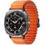 Samsung Galaxy Watch Ultra • 47 мм • Titanium Gray, Размер: 47 мм, Цвет: Titanium Gray, Тип ремешка: Trail, Цвет ремешка: Orange, Размер ремешка: M/L
