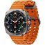 Samsung Galaxy Watch Ultra • 47 мм • Titanium Silver, Размер: 47 мм, Цвет: Titanium Silver, Тип ремешка: Marine, Цвет ремешка: Orange, Размер ремешка: M/L